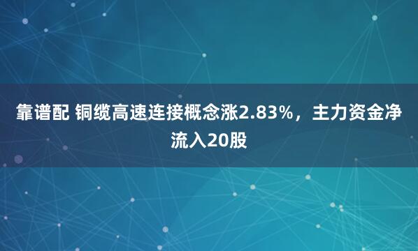 靠谱配 铜缆高速连接概念涨2.83%，主力资金净流入20股